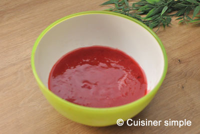 Coulis de framboise maison