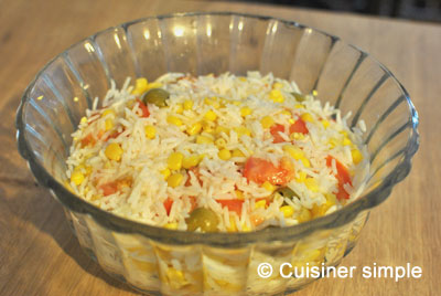 Salade de riz facile
